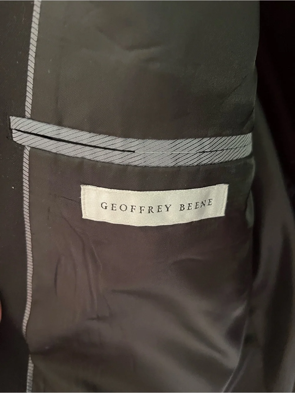 Geoffrey Beene Black Men's Two-Button Suit Jacket and Panta